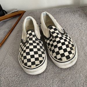 VANS checkered slip ons
